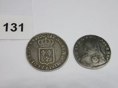 Monnaies Royales - Louis XV - Lot of 2 silver...