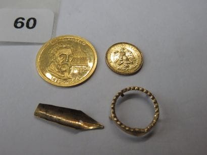 Gold coin, gold medal and gold debris - 5.33...