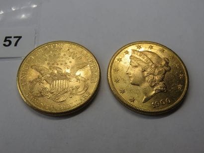 Gold coin - USA - Lot of 2 x 20 Liberty Dollars...