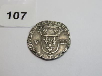 Monnaie Royale - Louis XIII - 1/8 ecu with...