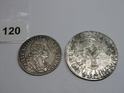 Monnaies Royales - Louis XIV - Lot of 2 silver...