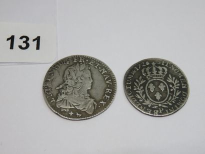 Monnaies Royales - Louis XV - Lot of 2 silver...