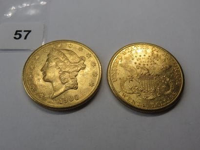 Gold coin - USA - Lot of 2 x 20 Liberty Dollars...