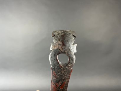 Lot of six spoons: One in shell and silver...
