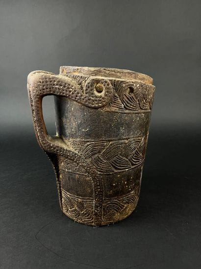 Yak milk jug, the handle represents a lizard....