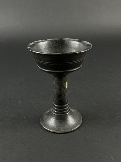 Chalice with a pedestal surmounted by a truncated...