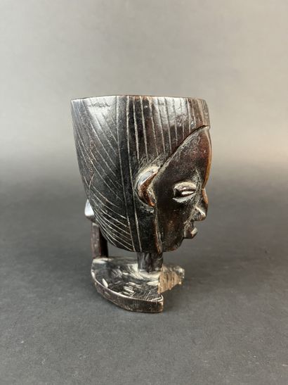 Palm wine goblet featuring an anthropomorphic...