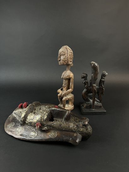 Lot of three objects from Mali: Decorative...