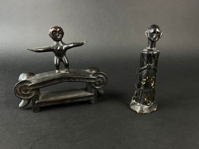 A figure with outstretched arms interlocking...