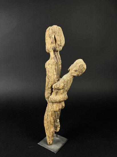 Set of four wooden objects: spoon, height:...