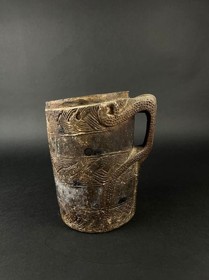 Yak milk jug, the handle represents a lizard....