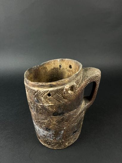 Yak milk jug, the handle represents a lizard....