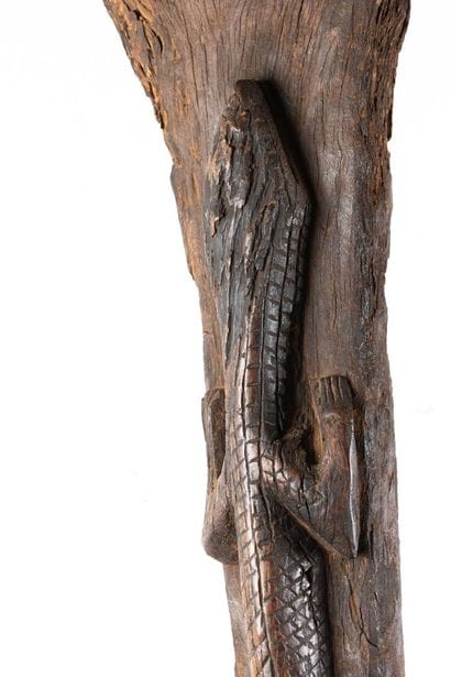 Toguna. Pillar carved in high relief with...