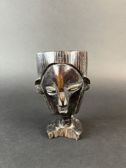 Palm wine goblet featuring an anthropomorphic...