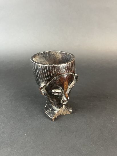 Palm wine goblet featuring an anthropomorphic...