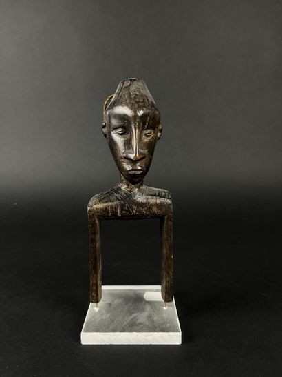 Lot of three wooden objects from Nigeria:...