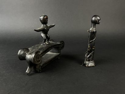 A figure with outstretched arms interlocking...