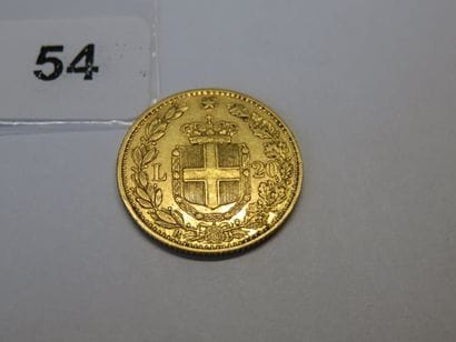 Gold coin - Italy - 20 Lire Humbert I 1882...