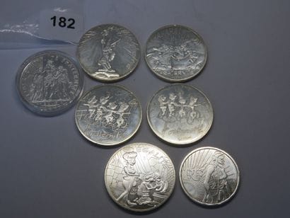Monnaies Euros - France - Lot de 7 monnaies...