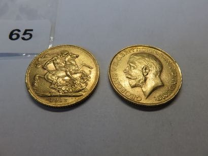 Gold coins - British Empire - Lot of 2 x...