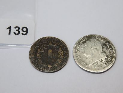 Monnaies Constitutionnelles - Lot de 2 monnaies...