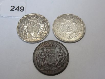 Jetons - Maire de Nantes - Lot de 3 Jetons,...