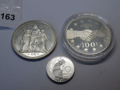 Monnaies - France - Lot de 3 monnaies en...