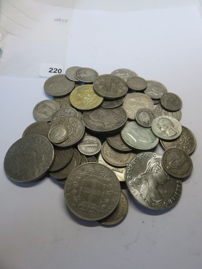 Monnaies - Lot de 52 monnaies diverses dont...