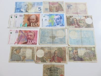 Banknotes - Lot of 14 various banknotes including...