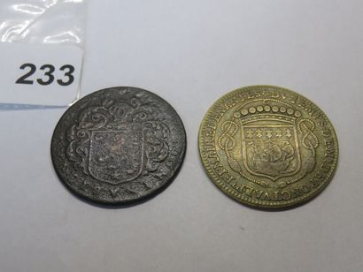 Jetons - Maire de Nantes - Lot de 2 Jetons...