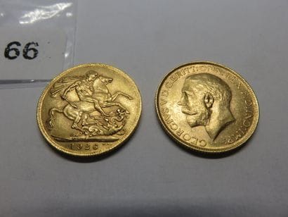 Gold Coins - British Empire - Lot of 2 x...