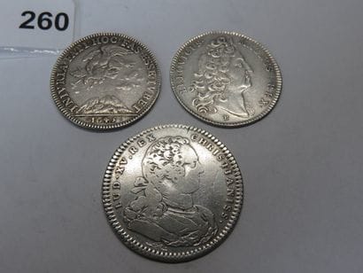 Tokens - Lot of 3 silver tokens: Chambre...
