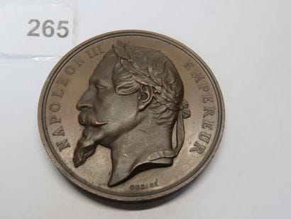 Medal - Napoleon III, by Oudiné - Exposition...