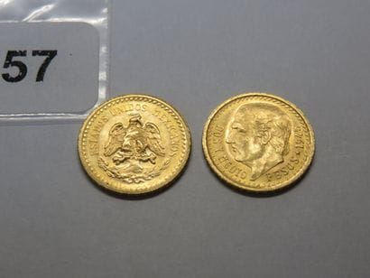 Gold Coins - Mexico - Lot of 2 x 2 1/2 Pesos...
