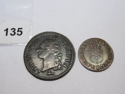 Monnaies Royales - Louis XVI - Lot de 2 monnaies...