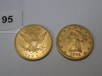 Gold Coins - USA - Lot of 2 x 10 Liberty...