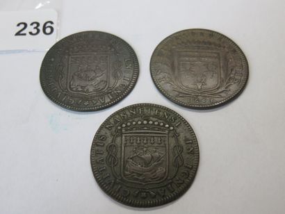 Jetons - Maire de Nantes - Lot de 3 Jetons...