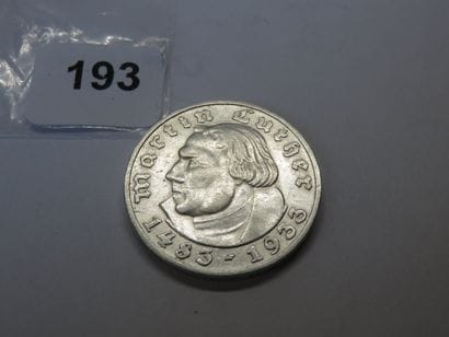 Monnaie - Allemagne - 5 Reichsmark Martin...