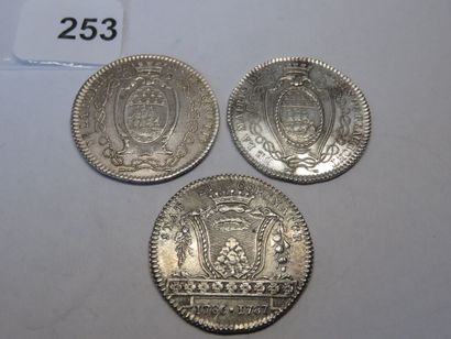 Jetons - Maire de Nantes - Lot de 3 jetons...