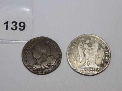 Monnaies Constitutionnelles - Lot de 2 monnaies...