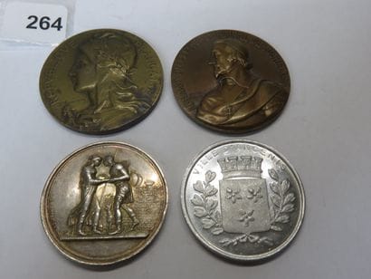 Medals - Set of 4 medals, Wedding Medal 1845...