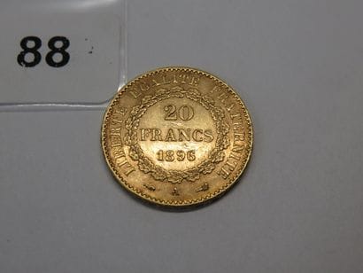 Gold coin - France - 20 Francs Génie 1896...