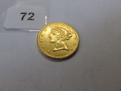 Gold coin - USA - 5 Dollars Liberty crowned...