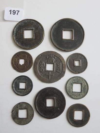 Monnaies - Chine - Lot de 10 monnaies, -...
