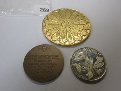 Medals of Strasbourg - Lot of 3 medals :...