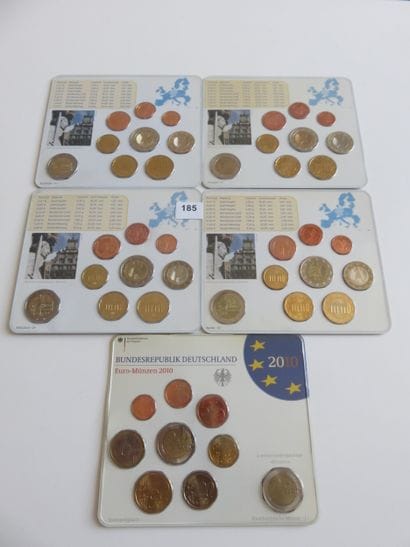 Monnaies Euros - Allemagne - Lot de 5 x Set...