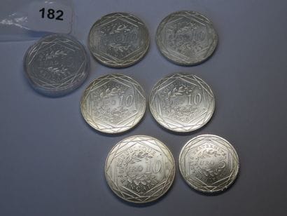 Monnaies Euros - France - Lot de 7 monnaies...
