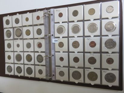 Monnaies - Collection de 129 monnaies diverses...