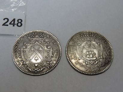 Jetons - Maire de Nantes - Lot de 2 jetons...