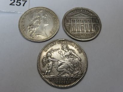 Tokens - Lot of 3 silver tokens: Académie...